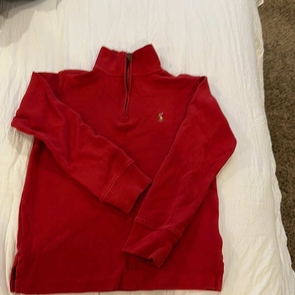 Boys Red Polo Long Sleeve